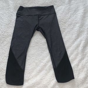 RBX Dark Gray/Black Capris w/ Sheer Panel